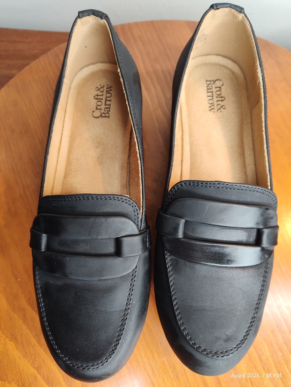 Croft & Barrow Black Slip-On Penny Loafers Falls 26 ! Luxury Feel